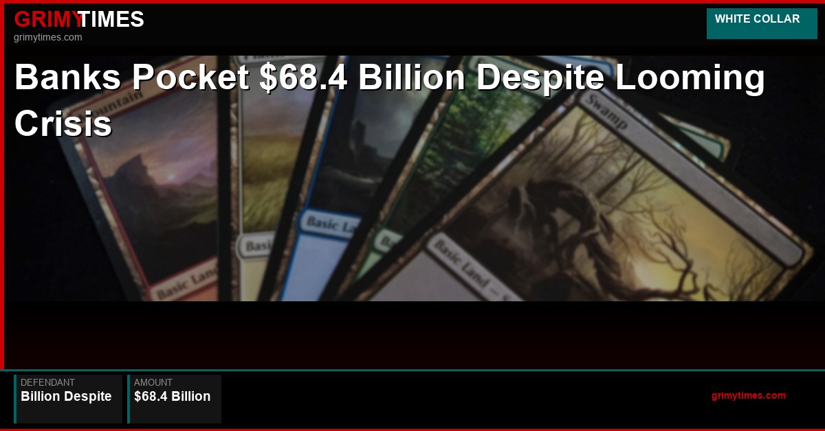 Banks Pocket $68.4 Billion Despite Looming Crisis — Billion Despite